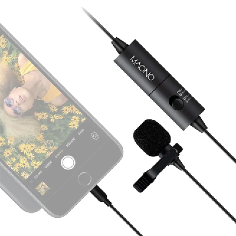 Micrófono de Solapa Maono AU 100🎙️ | Lavalier 3.5mm Cable 6m para Móvil y Cámara 📷