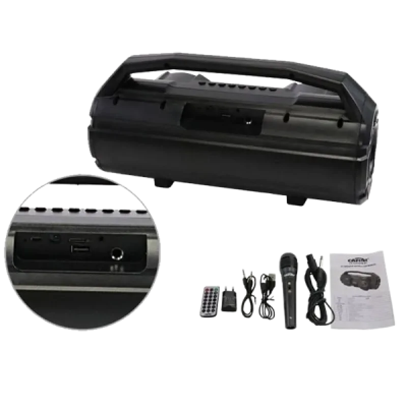 Parlante Portátil Cafini CN S3676 Bluetooth FM USB LED RGB