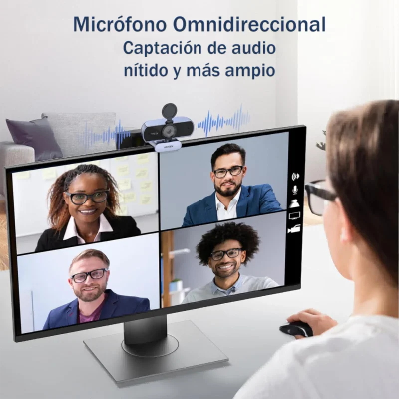 Cámara Web para PC UGREEN CM717 2K FHD USB Autofocus Micrófono Dual🎬