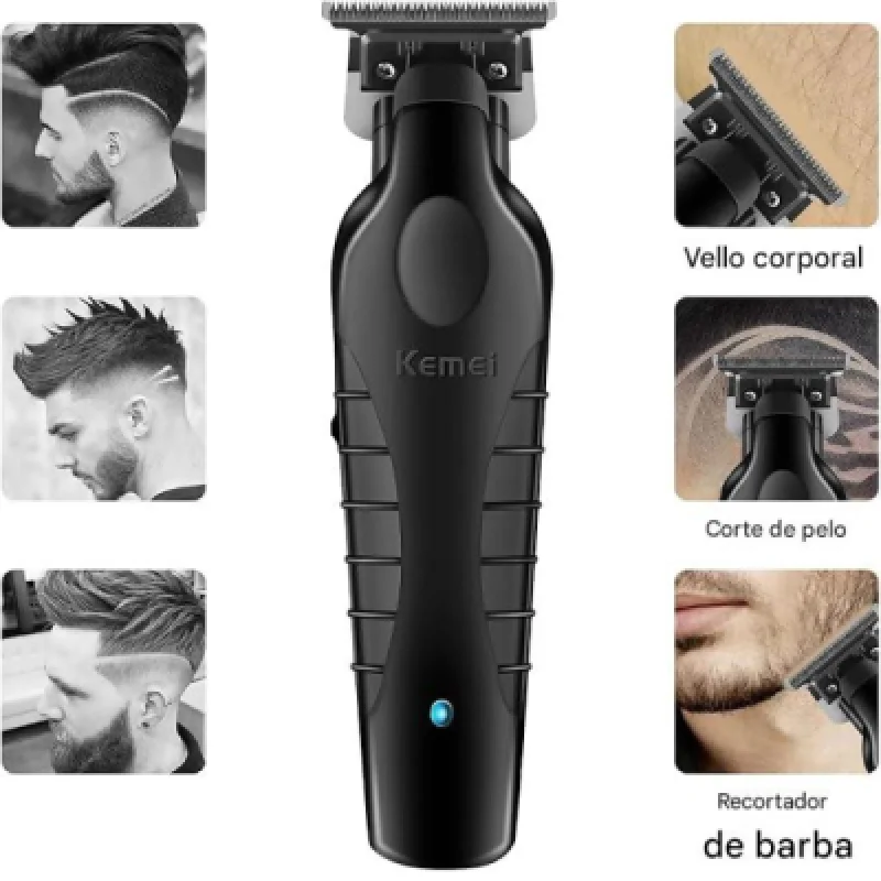 Máquina de Cortar Cabello y Barba Kemei KM 2299 Recargable 3 en 1