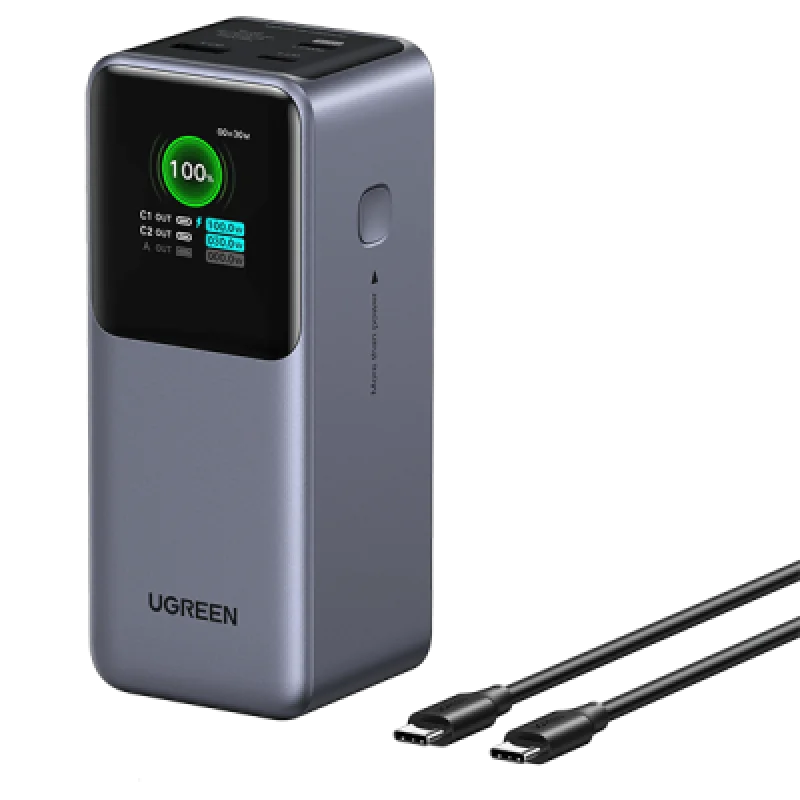 Cargador Portátil Ugreen Nexode 20000mAh 130W⚡Carga Rápida para iPhone Laptop y Más 🚀Envío Rápido Perú