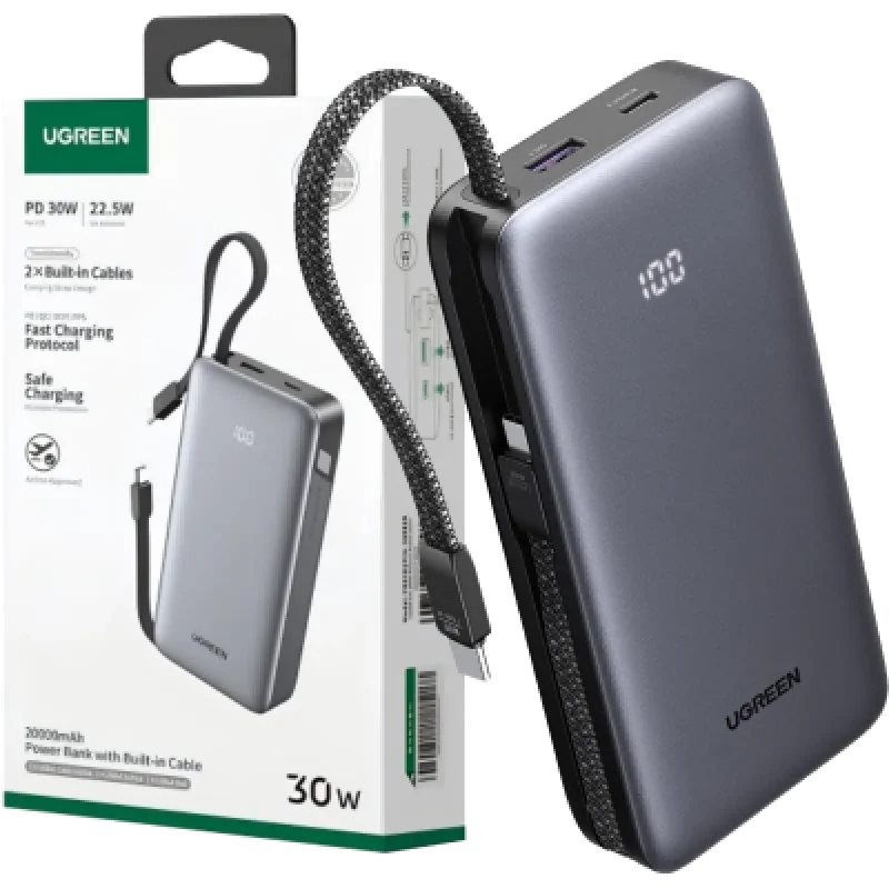 Power Bank Ugreen 20000mAh 30W PB528 | Cargador Portátil USB-C 🔋