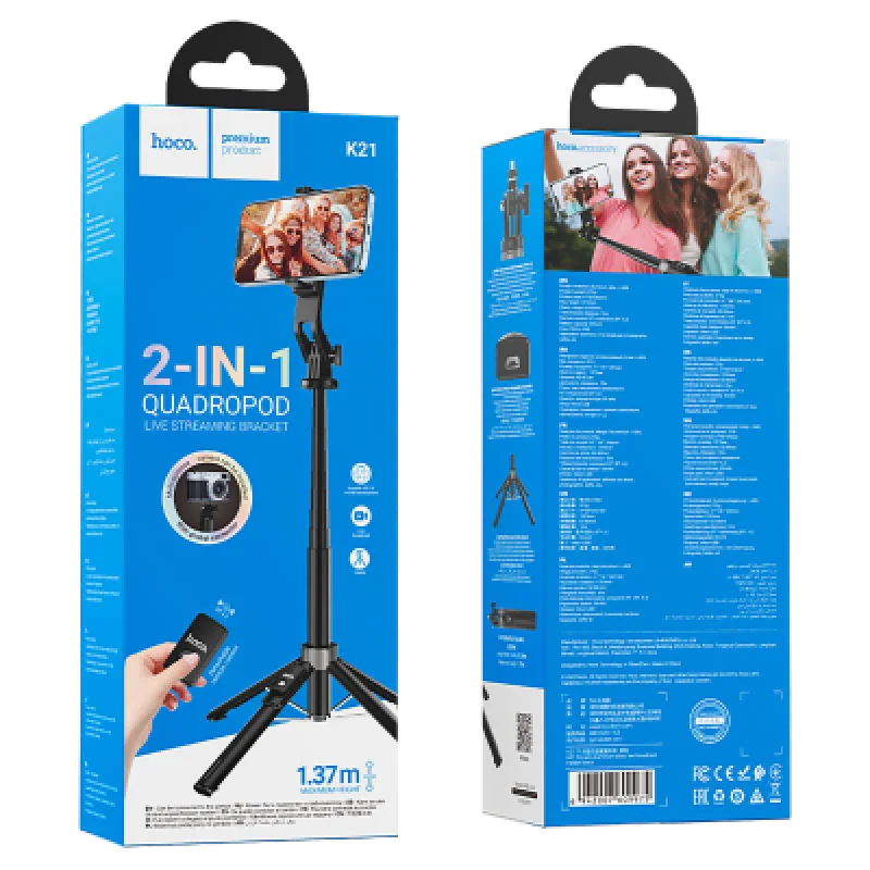 Trípode HOCO K21 1.37m Bluetooth | Celulares, Cámaras y GoPro