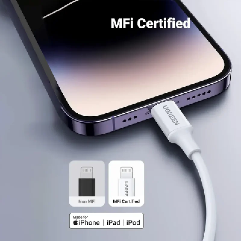 Cable USB-C a Lightning UGREEN 10493 MFi 20W Carga Rápida