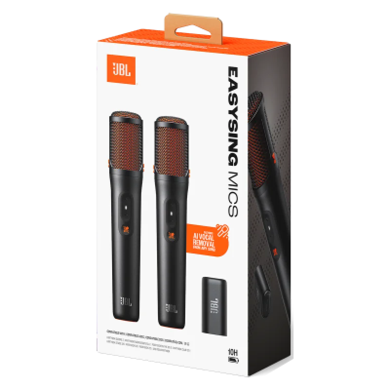 Micrófonos JBL EasySing Mics | 10h batería | Eliminación vocal IA