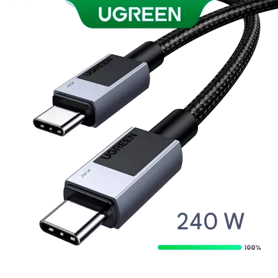 ⚡Cable USB-C Ugreen 240W 1m y 2m Carga Rápida PD 3.1 Trenzado