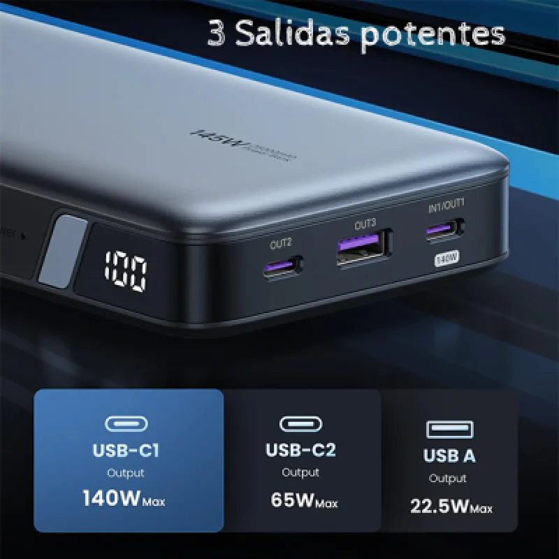 Cargador Portátil Ugreen 25000mAh 145W🔋