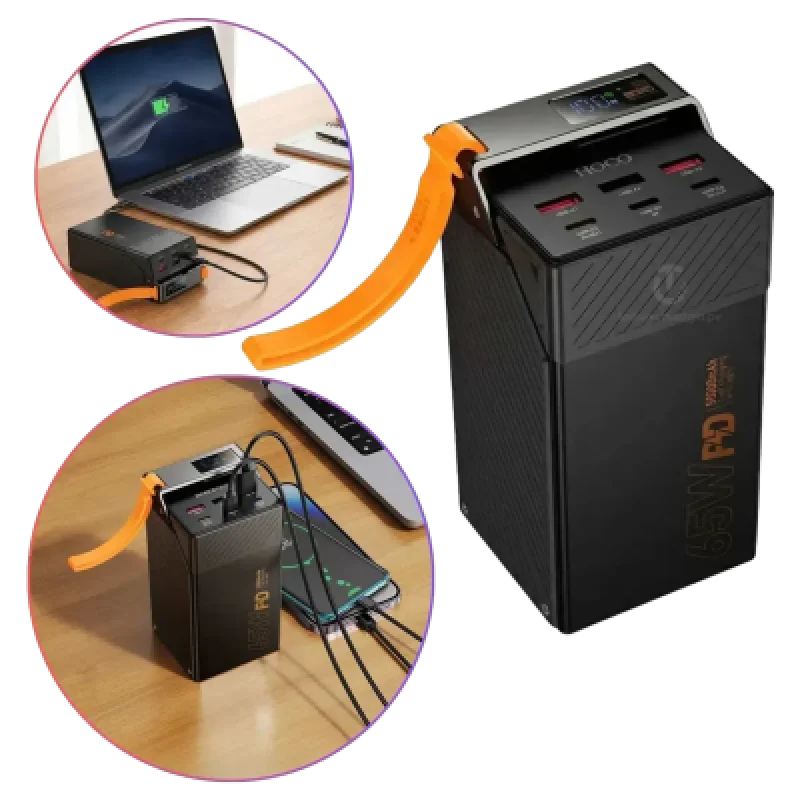 Power Bank 50000mAh HOCO DB100A 65W | Carga Laptop y Celular