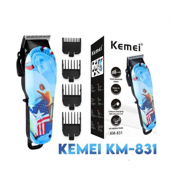 Máquina de Cortar Cabello y Barba Kemei KM-831 Recargable Profesional