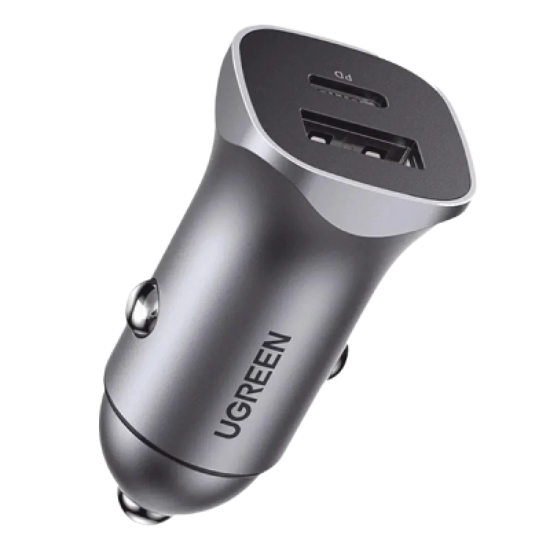 Cargador de Auto UGREEN 30W Dual USB A + USB C