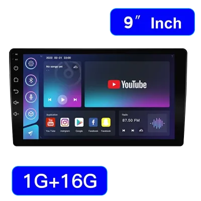 Auto Radio Android 1 Din de 9 pulgadas con 1GB RAM WiFi integrado