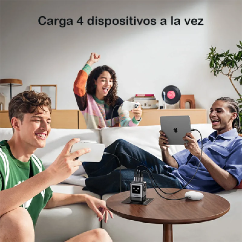Cargador Ugreen 100W GaN Robot 4 Puertos USB-C | Carga Rápida🔋