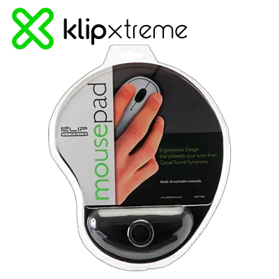 Mouse Pad Ergonómico KlipXtreme KMP-100B con Reposamuñecas de Gel y Base Antideslizante 🖱️