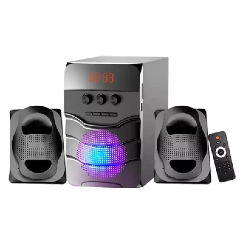 Parlante para PC Halion York HA K39 Bluetooth Woofer RGB | Sonido Potente y Luces LED para Gamers y Oficinas