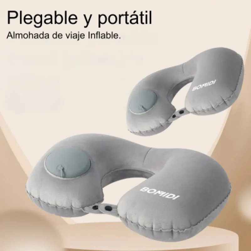 ⭐ Almohada de Cuello Inflable BOMIDI U02 | Ideal para Casa o Viaje