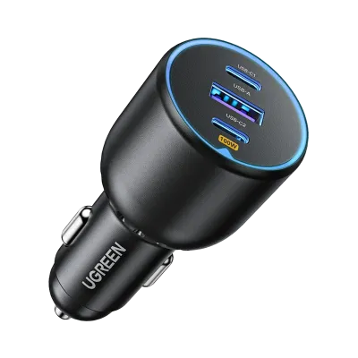 Cargador de coche UGREEN 130W USB-C | Cargar Rápida para laptop y smartphone 🚗⚡