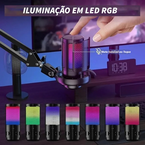 Micrófono Havit GK50 Pro RGB USB para Gaming y Streaming