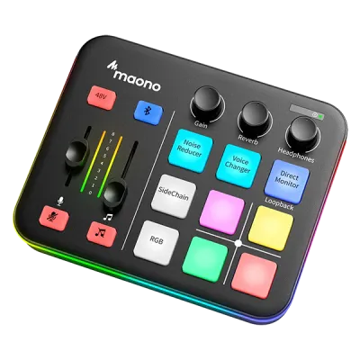 🎧Consola de audio Maono G1 Neo 🎮 Mezclador Digital para PC Streaming y Gaming