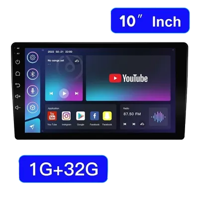 Auto Radio Android 1 Din de 10 pulgadas con Pantalla y 1GB