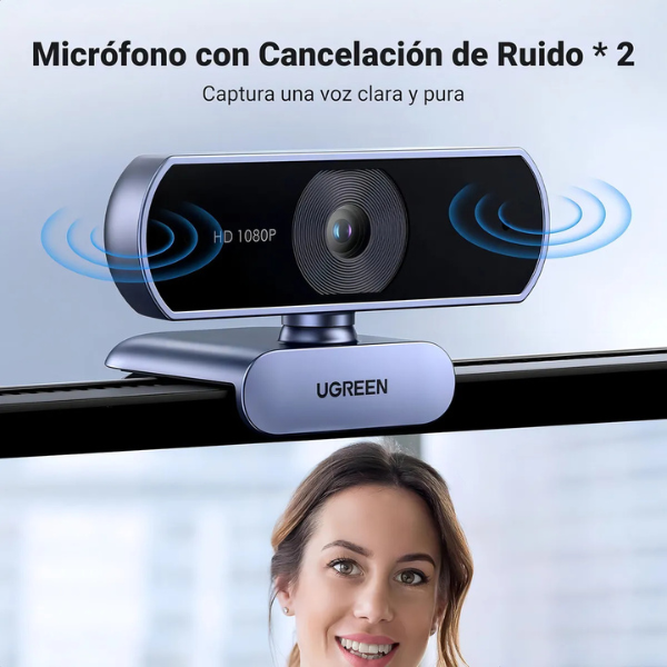 Cámara Web UGREEN CM678 1080P con Micrófono Incorporado – Modelo 15728