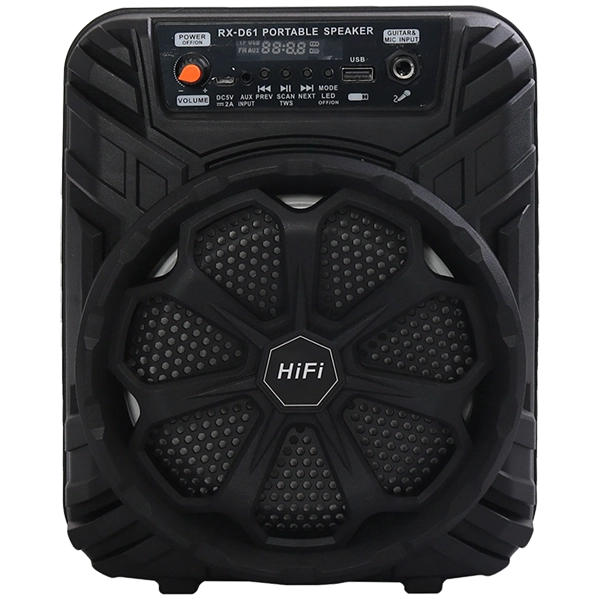 Parlante Portátil Karaoke Bluetooth Hifi RX-D61 con Subwoofer | Alta Potencia y Portabilidad