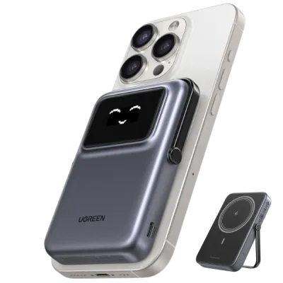 Ugreen Power Bank Inalámbrico 10000mAh – Carga Rápida ⚡ 20W PD + 7.5W Qi 📡