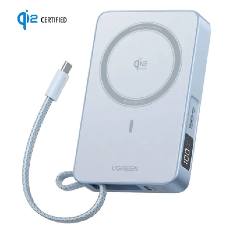 Power Bank UGREEN MagFlow 30W 10000mAh Qi2 Magnético ⚡