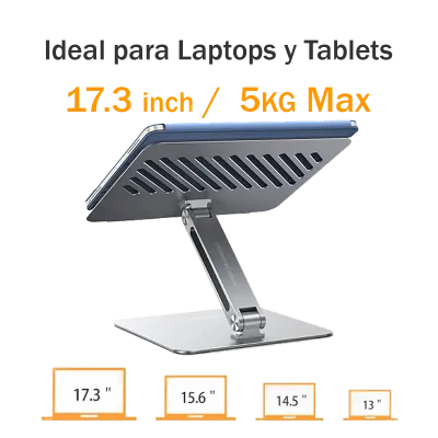 Soporte para Laptop en Aluminio Ugreen LP339 Ajustable con Disipador y Ventilador
