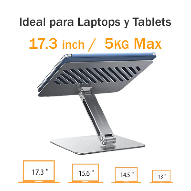 Soporte Laptop Aluminio Ugreen LP339 con Ventilador Ajustable Plegable