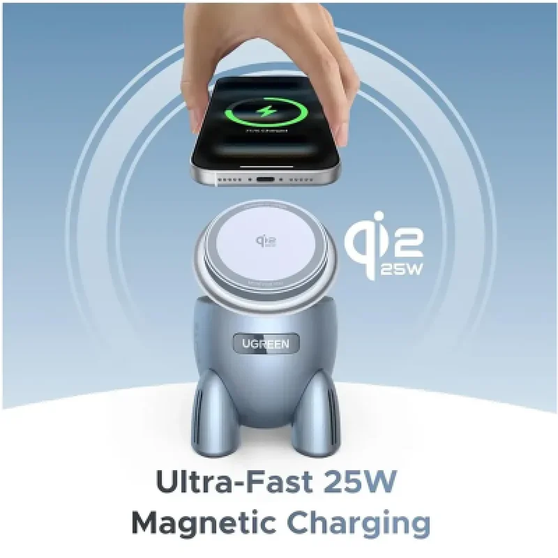 UGREEN W713 Cargador MagSafe 2 en 1 25W Qi2 para iPhone