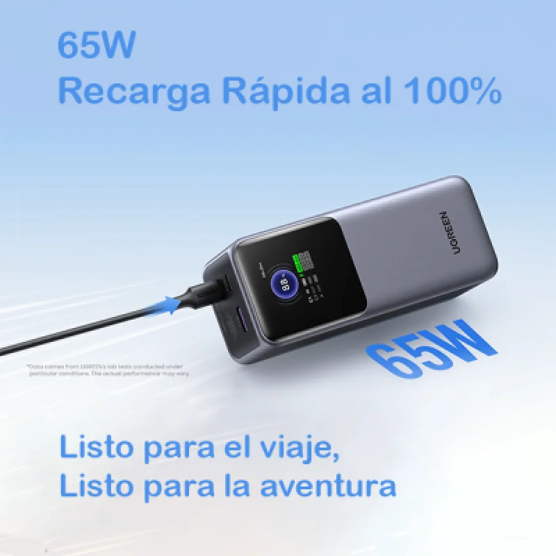 Cargador Portátil Ugreen Nexode 20000mAh 130W⚡Carga Rápida para iPhone Laptop y Más 🚀Envío Rápido Perú