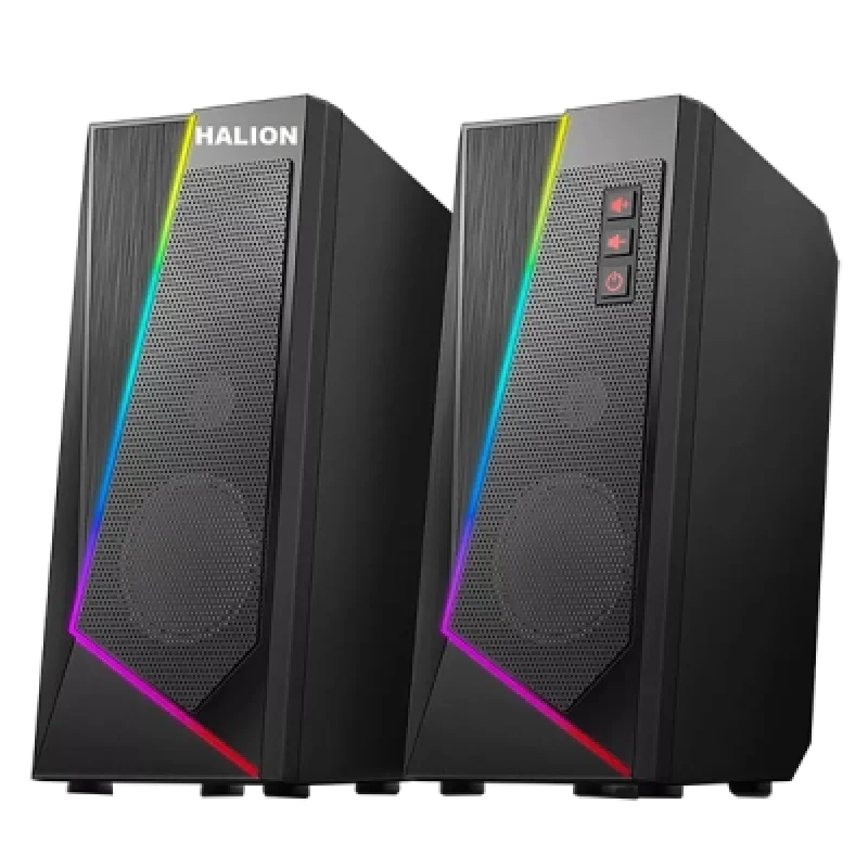 Parlantes para PC Halion HA-S265 Iluminación RGB Gamer 