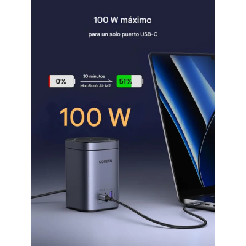 UGREEN CD342 90905 – Estación de Carga GaN 100W con MagSafe