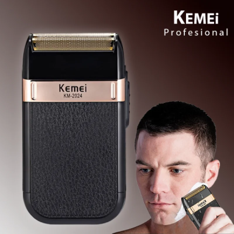 Máquina de Afeitar Eléctrica Kemei KM 2024 para Hombre | Alta Potencia y Diseño Compacto