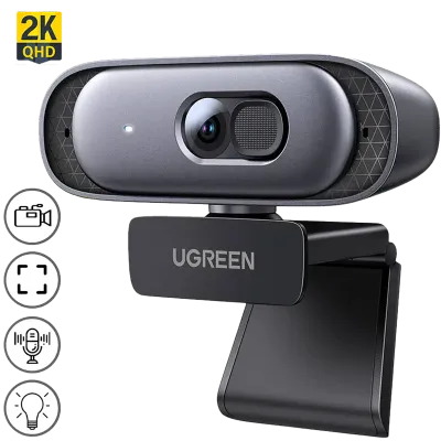 Webcam UGREEN 2K CM778 2K con Micrófono Dual USB y Autofoco Profesional