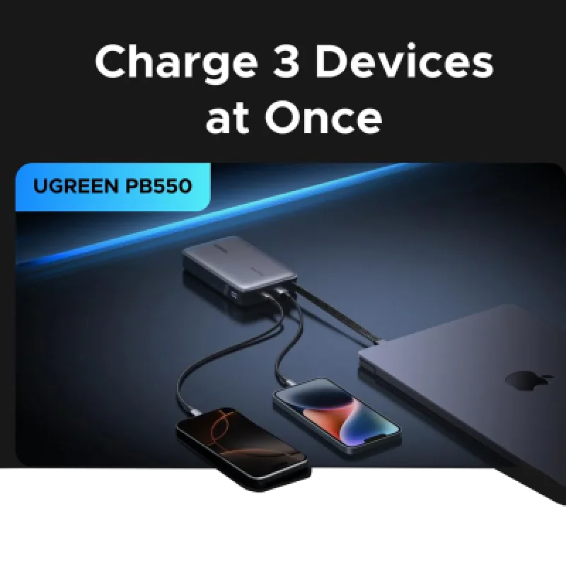 UGREEN Nexode Power Bank 20000mAh 67W Cable USB-C Carga Rápida