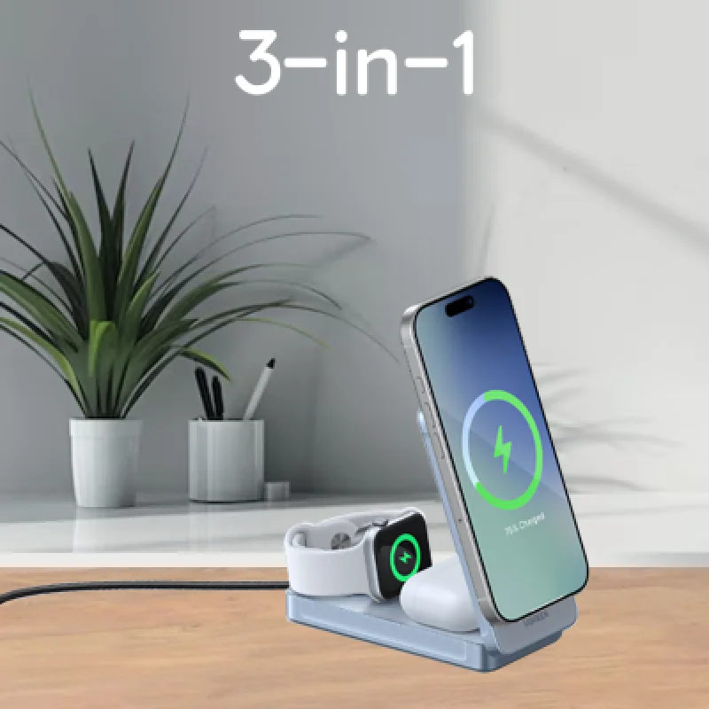 Cargador Inalámbrico UGREEN W757 MagSafe 3 en 1 25w Qi2 🔋