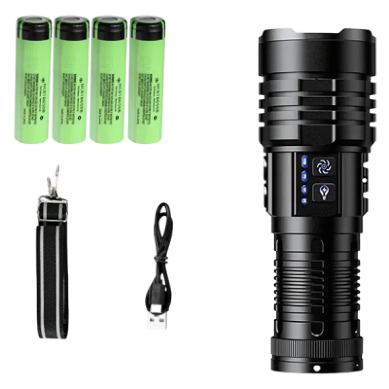 Linterna LED Recargable Lidimi LD L1422A 50W 5800lm Largo Alcance 3000m⭐