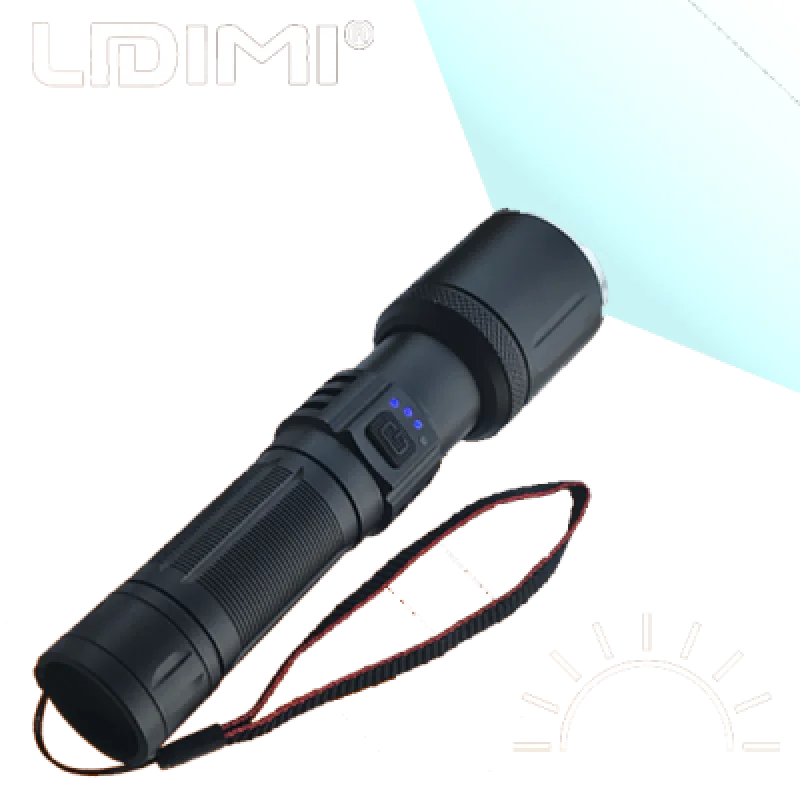 Linterna recargable LED LIDIMI LD L73022A | Potente impermeable ideal para emergencias y camping.