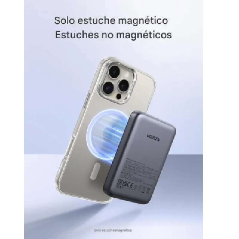 Power Bank UGREEN Magnético Q1  20W 10000 mAh  con Carga Inalámbrica + Cable