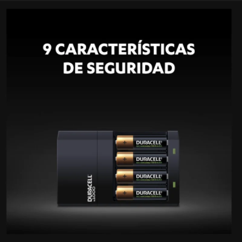 Pilas Recargables Duracell con Cargador Hi Speed AA y AAA