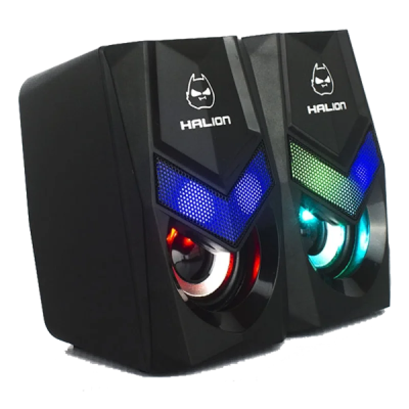 Parlante para pc Halion H S118 con Iluminación RGB | Sonido Potente y Estilo Gaming