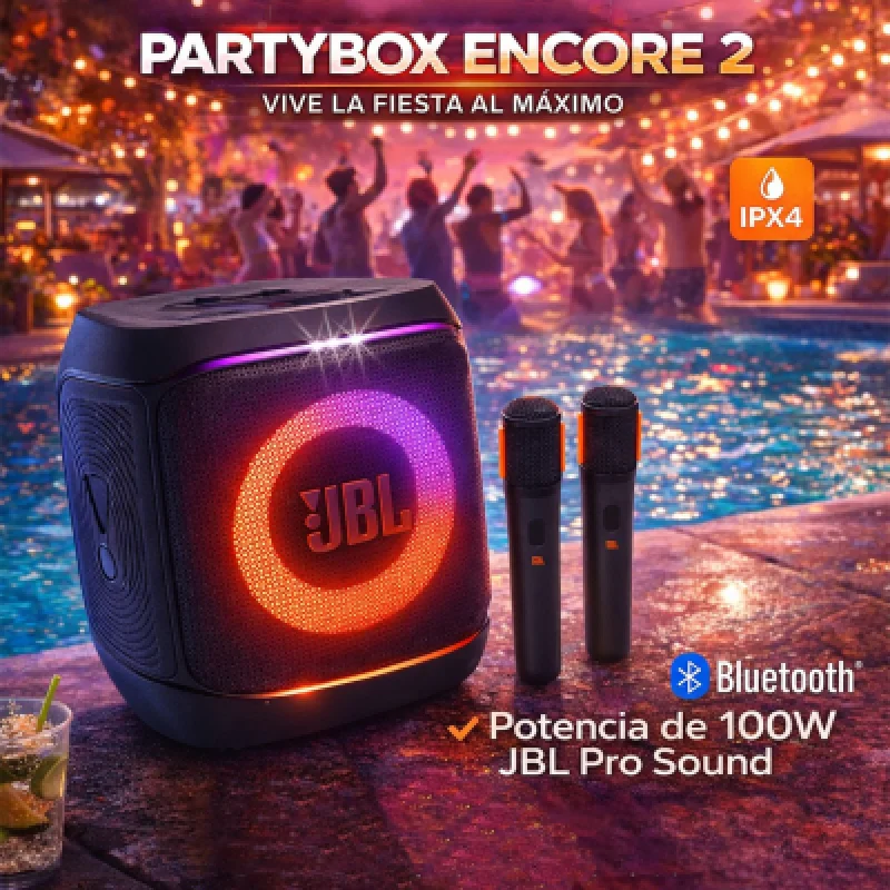 Altavoz JBL PartyBox Encore 2 Plus Karaoke | Sonido Pro