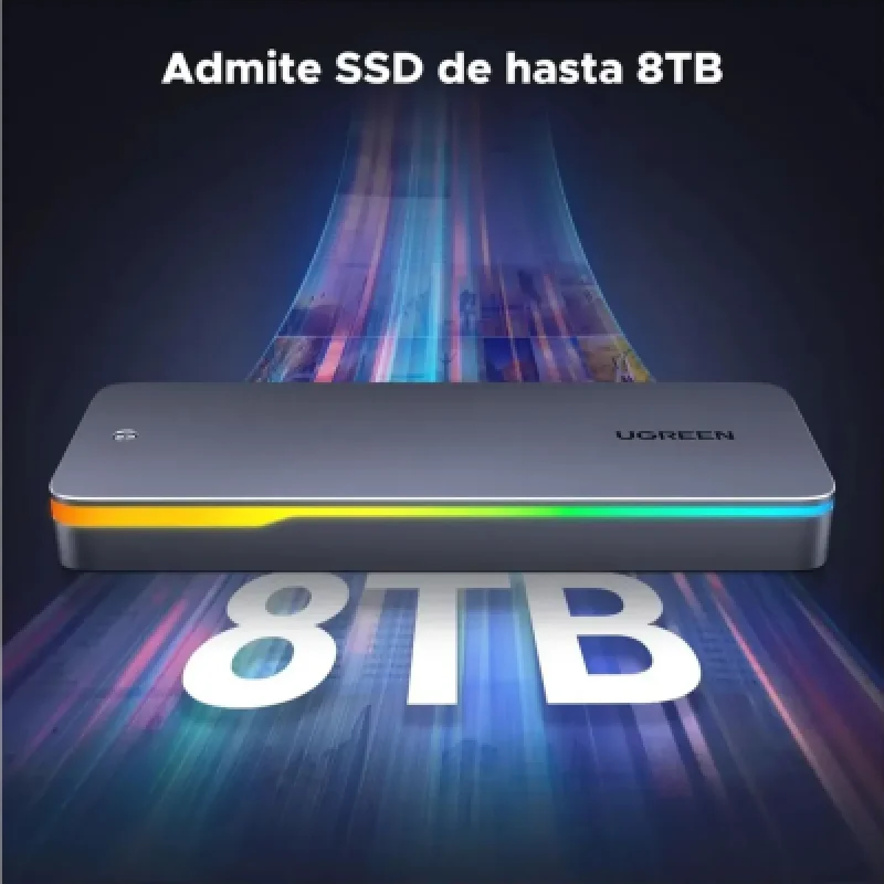 Case SSD M.2 Ugreen CM777 20Gbps USB-C RGB NVMe/SATA