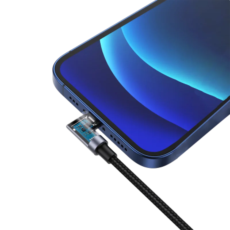 Cable UGREEN USB C a Lightning 90 Grados Trenzado MFi 1m 3A PD