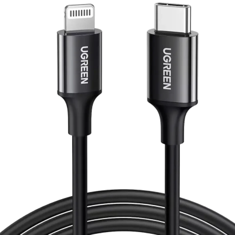 Cable USB-C a Lightning UGREEN 60W MFi Carga Rápida iPhone