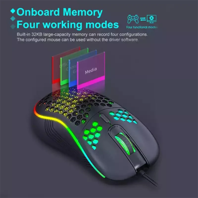 Mouse Gamer iMICE T 98 RGB | Precisión Diseño Futurista y Resistencia para Gamers