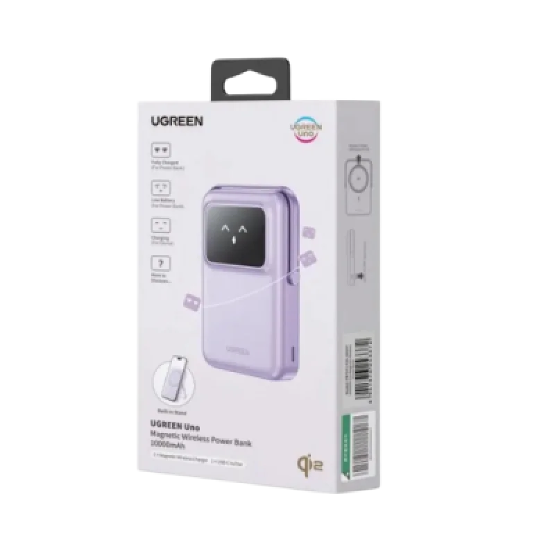 Power Bank Magnético UGREEN QI2 10000mAh con Carga Inalámbrica 15W