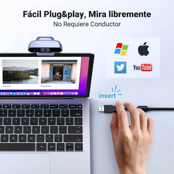 Cámara Web UGREEN CM678 1080P con Micrófono Incorporado – Modelo 15728