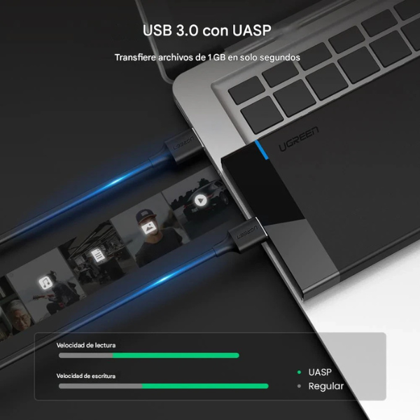 Case Disco Duro Externo Sata 2.5 3.0 Ugreen 30848 Hasta 6tb
